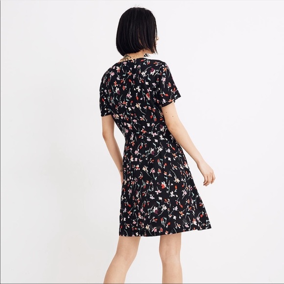 Madewell Black Floral Dress - Picture 4 of 12